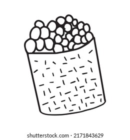 Foodies outlne. sushi japanese food outline element design