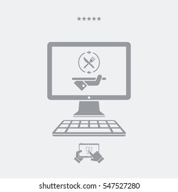 Fooding full web services - Vector flat icon