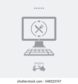 Fooding full web services - Vector flat icon
