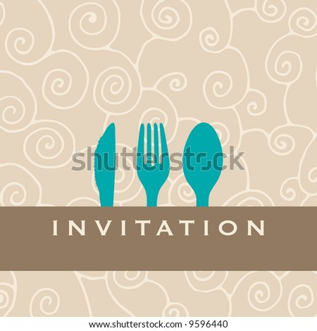 Food/restaurant/menu design with cutlery silhouette