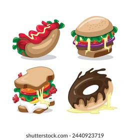 Foods design vector. Foods pack vector.