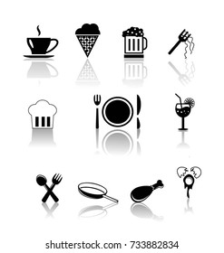 Foods icon set