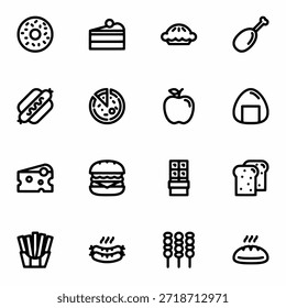 Foods icon set vector illustration