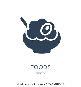 foods icon vector on white background, foods trendy filled icons from Food collection, foods vector illustration