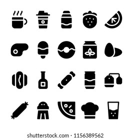 Foods icons in for any purposes. Perfect for website mobile app presentation and any other projects. Suitable for any user interface and user experience.