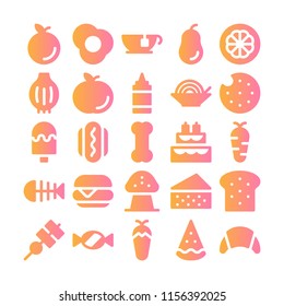 Foods icons in for any purposes. Perfect for website mobile app presentation and any other projects. Suitable for any user interface and user experience.