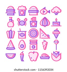 Foods icons in for any purposes. Perfect for website mobile app presentation and any other projects. Suitable for any user interface and user experience.