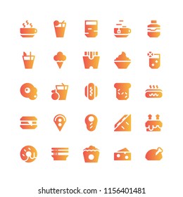 Foods icons in for any purposes. Perfect for website mobile app presentation and any other projects. Suitable for any user interface and user experience.