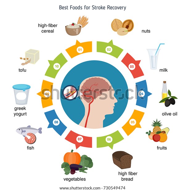 Foods Infographics Best Foods Stroke Recovery Stock Vector (royalty 