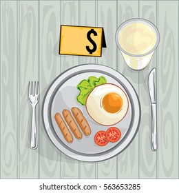 foods objects foods objects breakfast egg sausage milk