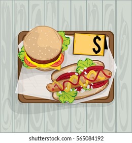 foods objects hot dog hamburger