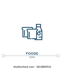 icono vector de contorno de alimentos. ilustración de elemento simple. icono de contorno de alimentos a partir del concepto de alimento editable. se puede usar para web y móvil
