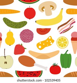 foods seamless pattern