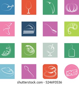 Foods set icon. vector