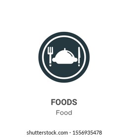 Foods vector icon on white background. Flat vector foods icon symbol sign from modern food collection for mobile concept and web apps design.