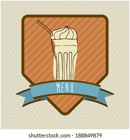Foodstuff design over beige background, vector illustration