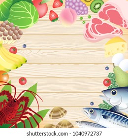 Foodstuff on the cutting board
