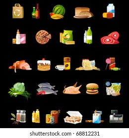 foodstuff vector icons. Expansion of the series

