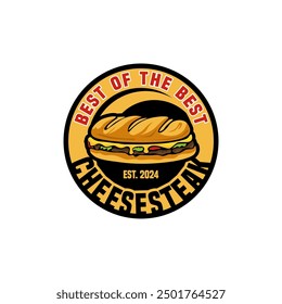 Foodtruck Foodcourt Cheesesteak Philly's Beef Sandwich Fastfood Junkfood Restaurant Store Steet Food Logo Template Vector