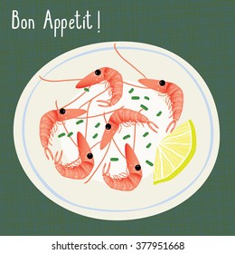 food,with shrimps card
