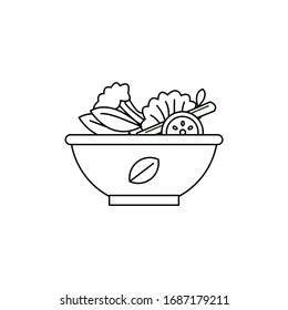 Foof Ilustration Line Style Ice Cream, Ice Tea, Noodles, Meatball, Cake, Vegetable, Burger, Potatoes, French fries