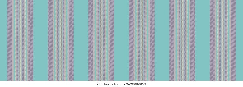 Fook seamless lines textile, geometrical background stripe pattern. Relicate texture vertical fabric vector in teal and pink colors palette.