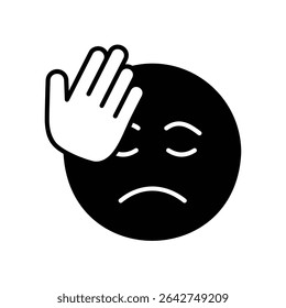 Foolish facepalm icon for regretful expression