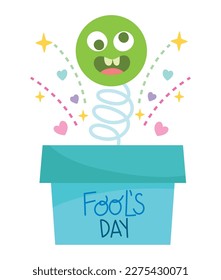 fools day celebration icon isolated