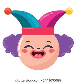 fools day clown illustration design