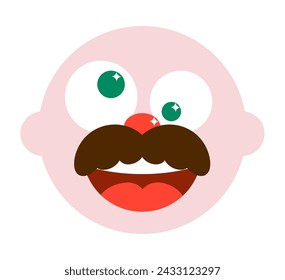 fools day fun face illustration design