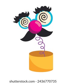 fools day funny mask illustration design