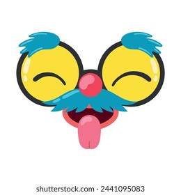 fools day funny mask illustration design