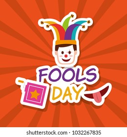 fools day greeting card
