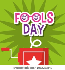 fools day greeting card decoration