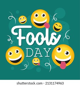 fools day greeting card design