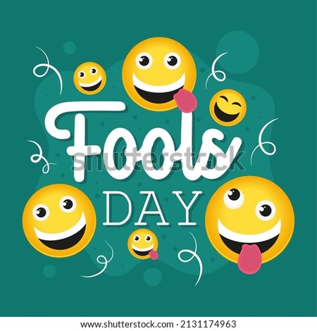 fools day greeting card design