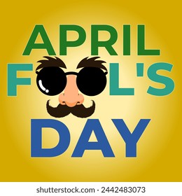 Fools day illustration vector. April fools day