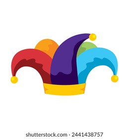 fools day jester hat illustration design