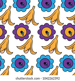 fools day joke banana peel and water flower