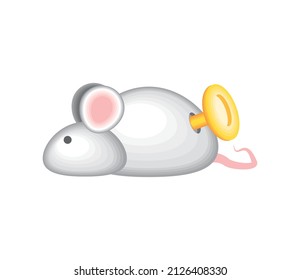 fools day mouse prank icon isolated