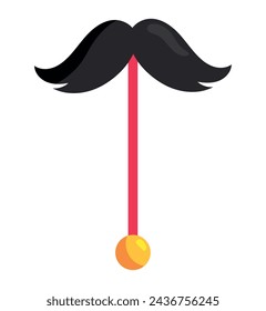 día de los tontos bigote ilustración diseño