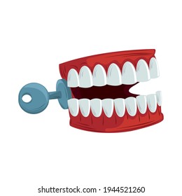 fools day prank teeth cartoon