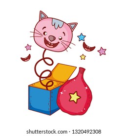 fools day surprise box with cat head