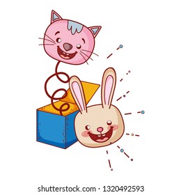 fools day surprise box with cat head