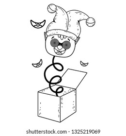 fools day surprise box with cat head