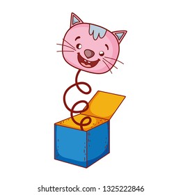 fools day surprise box with cat head