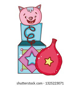 fools day surprise box with cat head