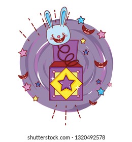 fools day surprise box with rabbit head