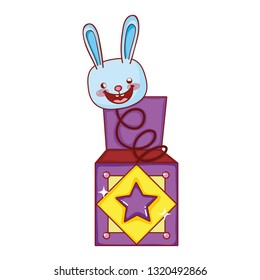 fools day surprise box with rabbit head