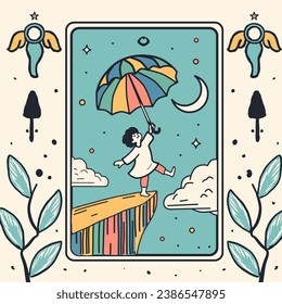 The Fool's Journey: Tarot Card Illustration